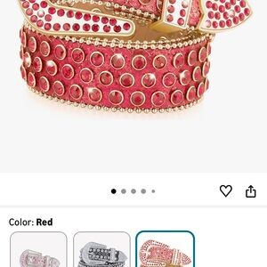 Elegant Red and Gold Women's Belt